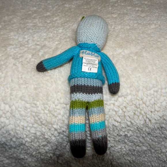 School Book Boy Cat Rattle by Blabla Kids | Cotton Rattle | Handmade in Peru - Picture 4 of 4